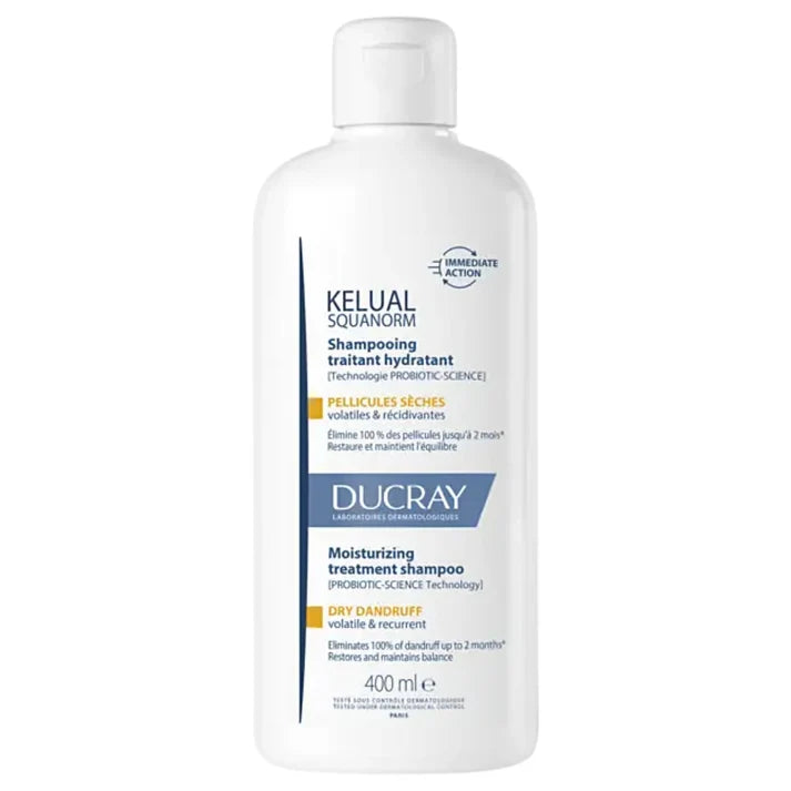 DUCRAY KELUAL SQUANORM Moisturizing Treatment Shampoo Dry Dandruff 400 ml