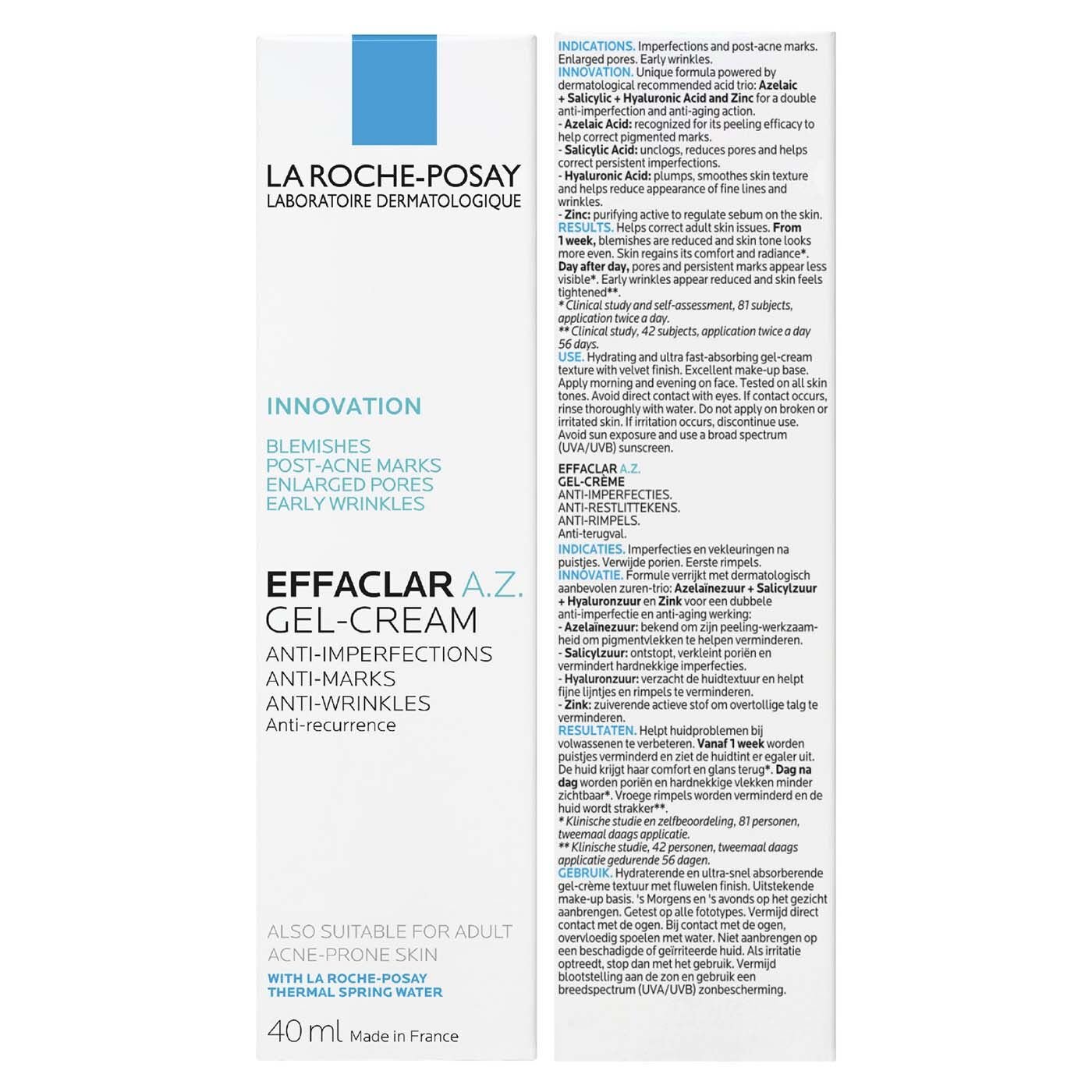 La Roche-Posay EFFACLAR A.Z. geelimäinen kasvovoide 40ml