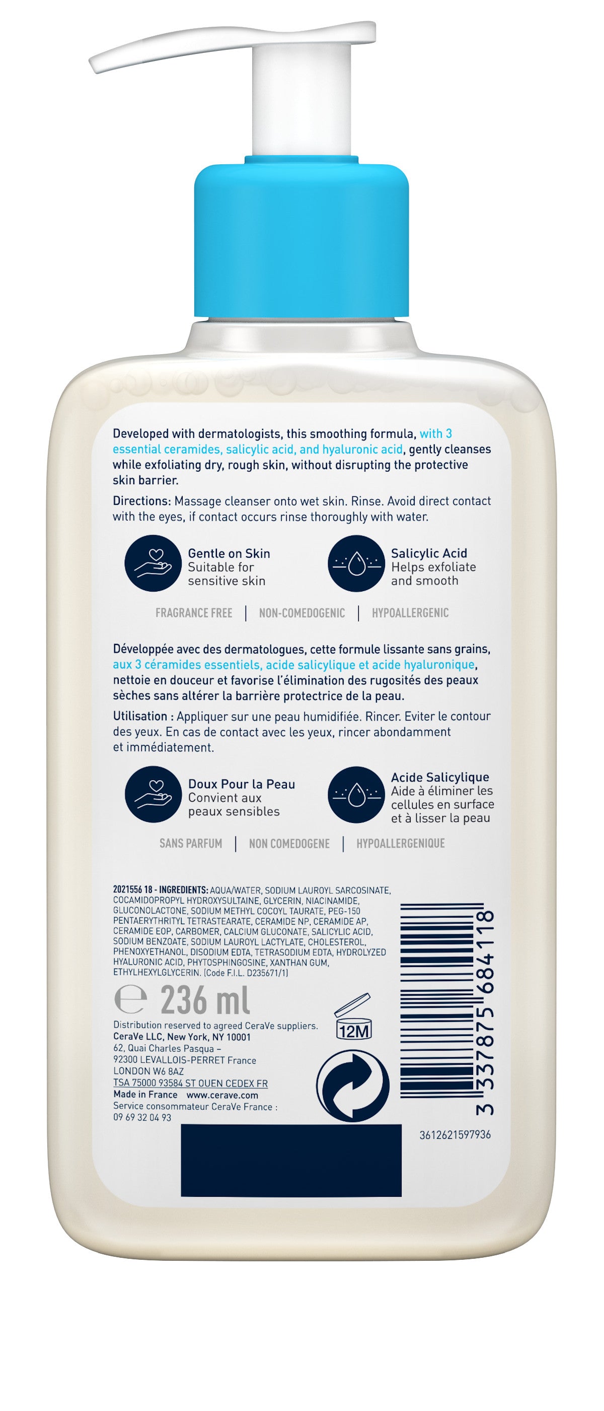 CeraVe SA Smoothing Cleanser 236 ml