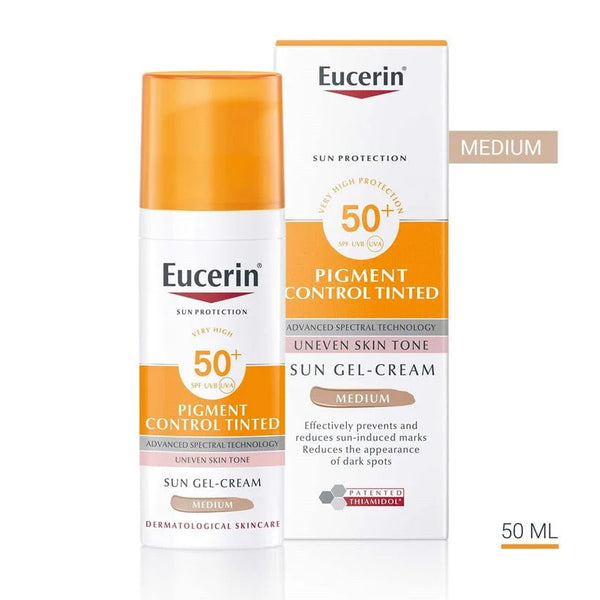 Eucerin Pigment Control Sun Fluid SPF 50+ 50 ml sävytetty aurinkosuojavoide kasvoille